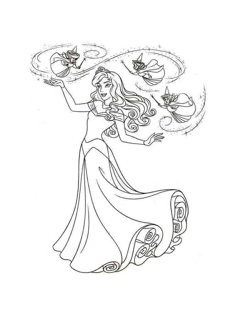 ระบายสี ออโรร่าและนางฟ้าที่ดี