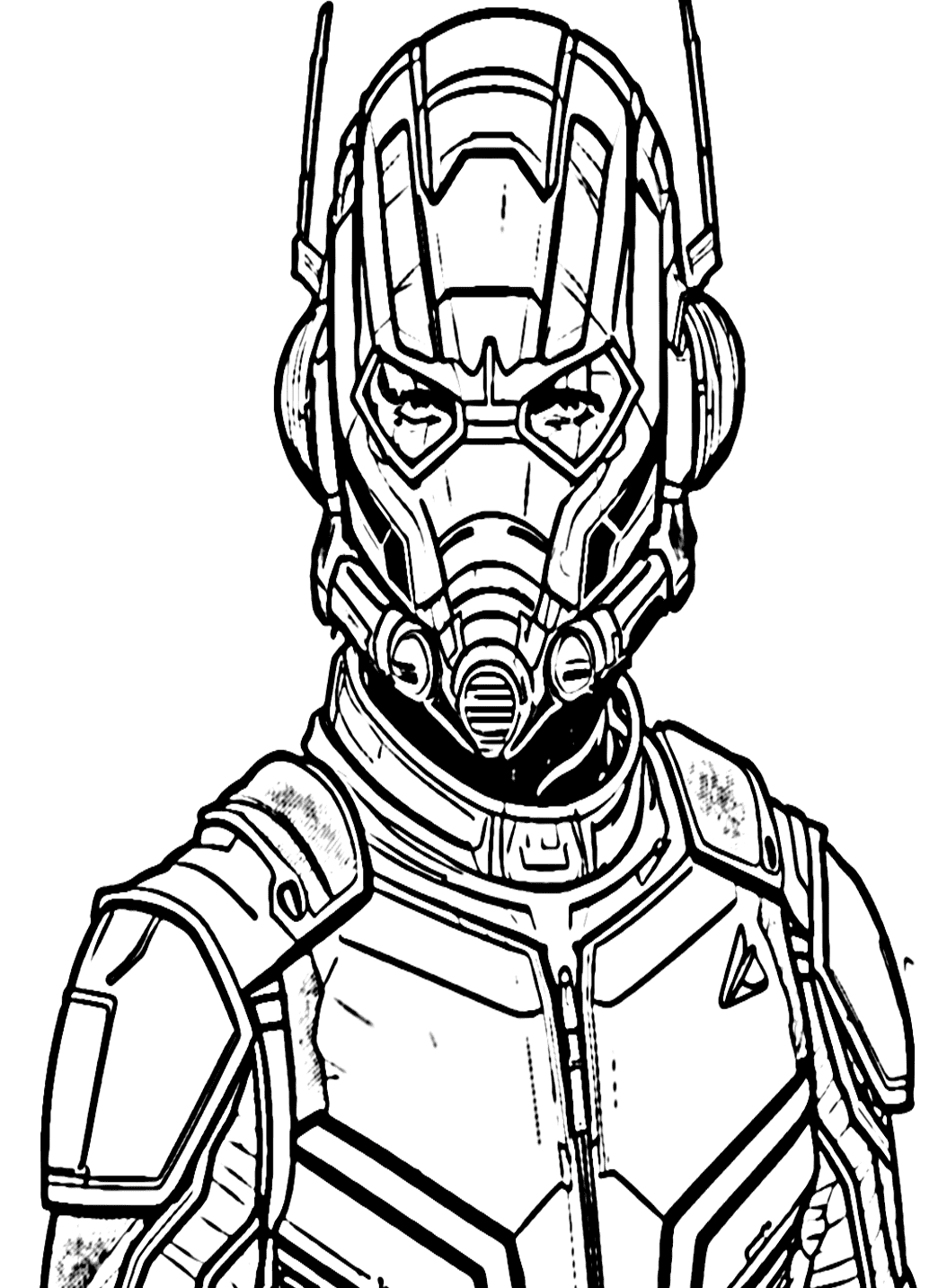 ระบายสี ใบหน้าแอนท์แมน