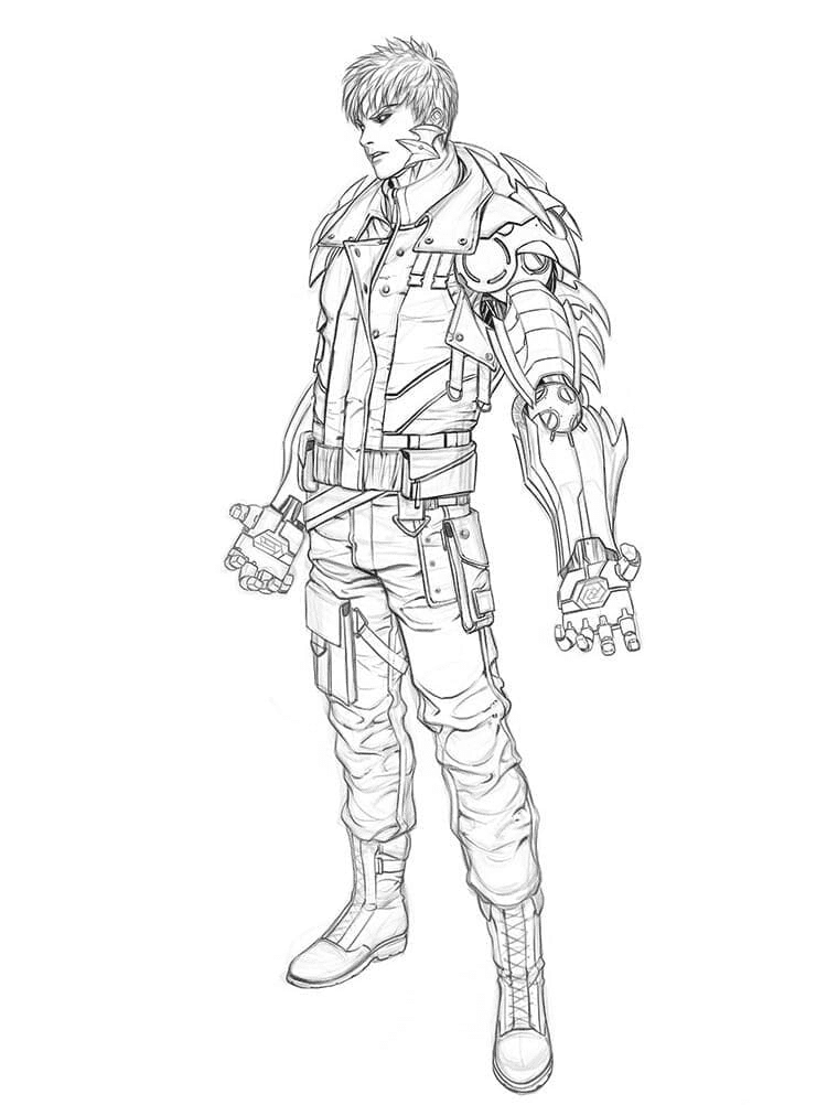 ระบายสี เจนอส ใน วันพันช์แมน