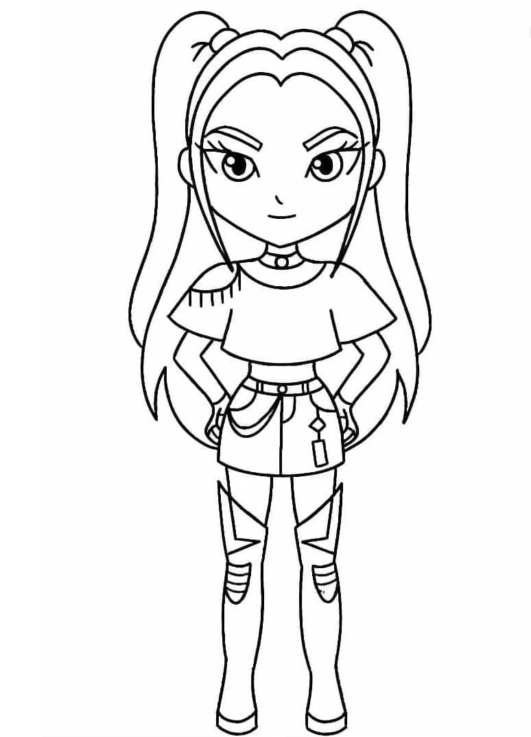 ระบายสี ชิบิ มิร่า เกิร์ลกรุ๊ปนักล่าปีศาจ