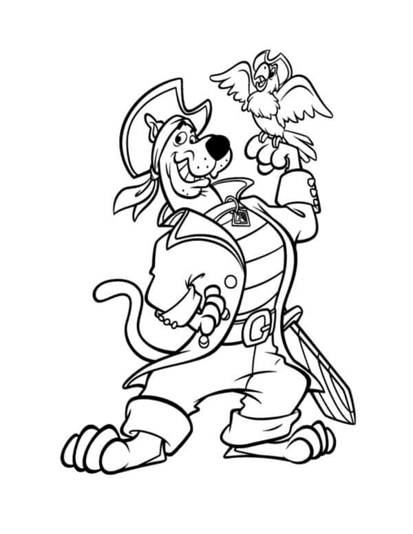 ระบายสี โจรสลัดสคูบี้ดูกับนกแก้ว