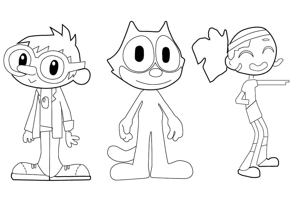 ระบายสี เฟลิกซ์แมวและเพื่อน ๆ