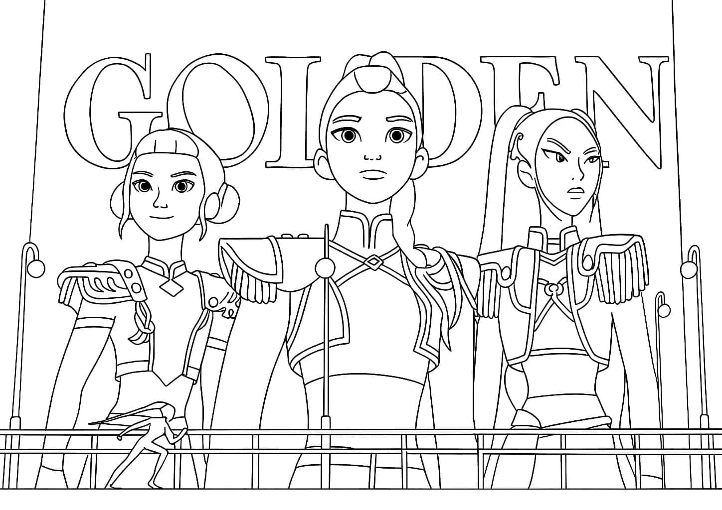 ระบายสี เกิร์ลกรุ๊ปนักล่านักล่าที่น่าทึ่ง