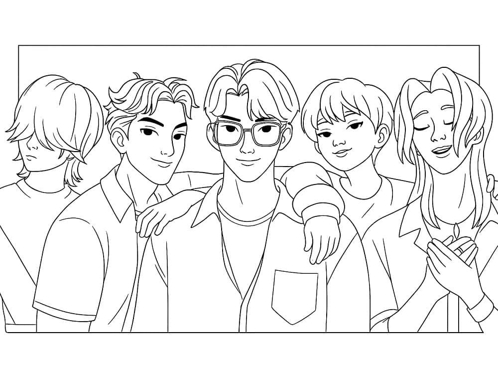 ระบายสี เกิร์ลกรุ๊ปนักล่าปีศาจ เด็กชาย