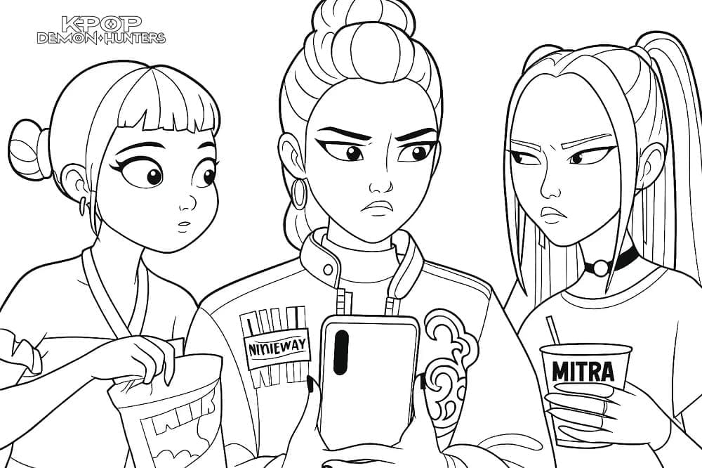 ระบายสี เกิร์ลกรุ๊ปนักล่าปีศาจ ดีมาก