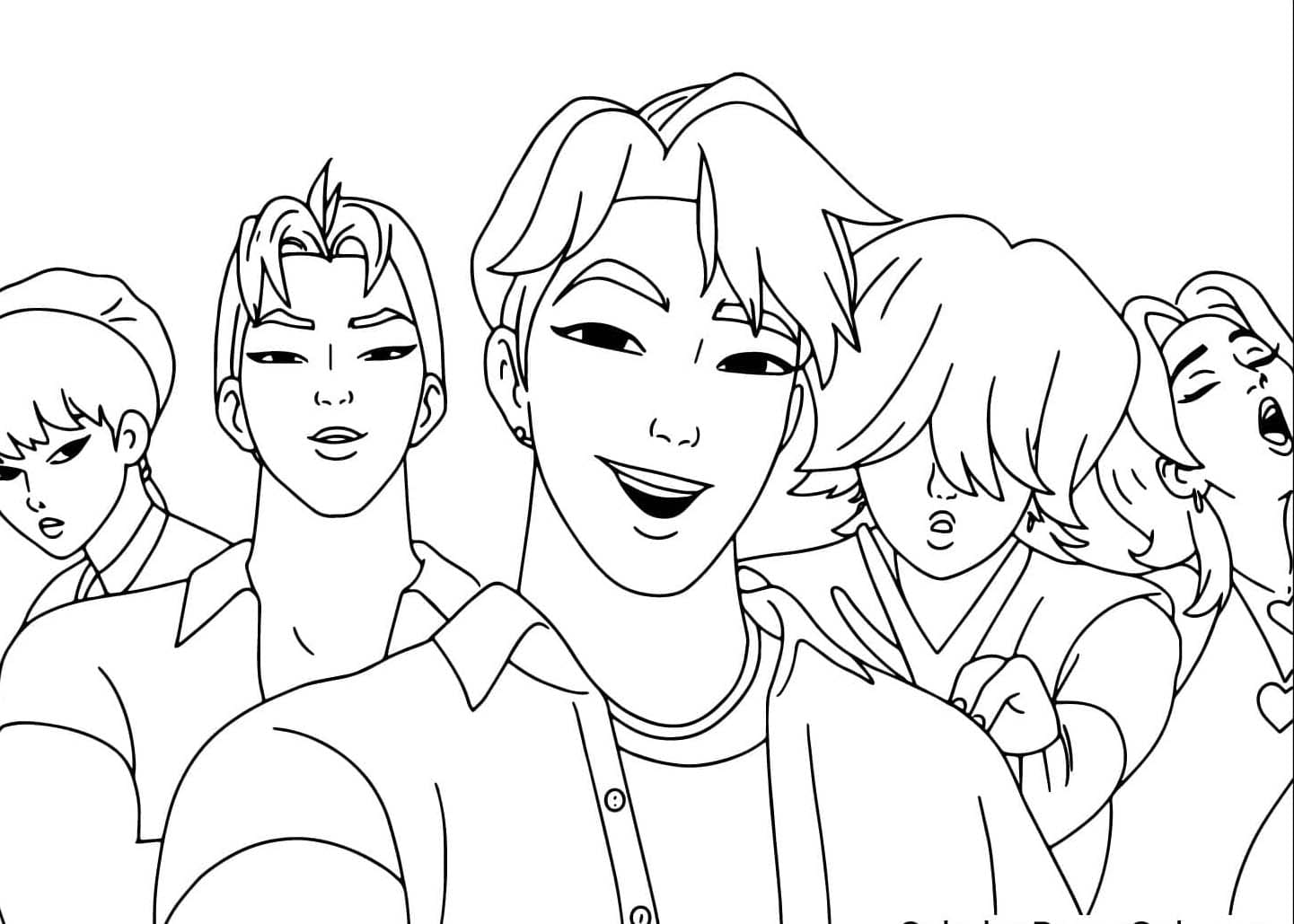 ระบายสี เกิร์ลกรุ๊ปนักล่าปีศาจ มีความสุข