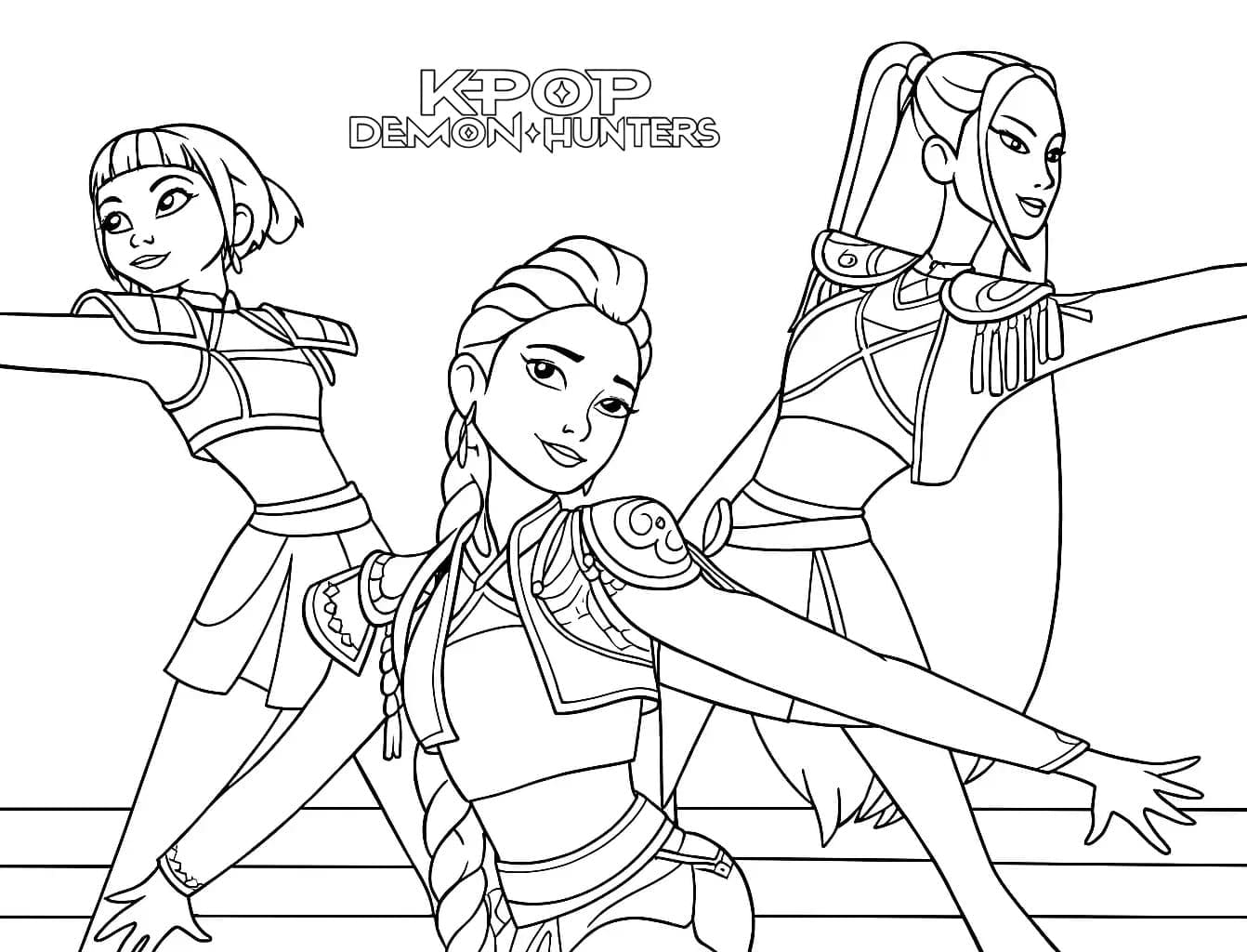 ระบายสี เกิร์ลกรุ๊ปนักล่าปีศาจ รูปภาพ