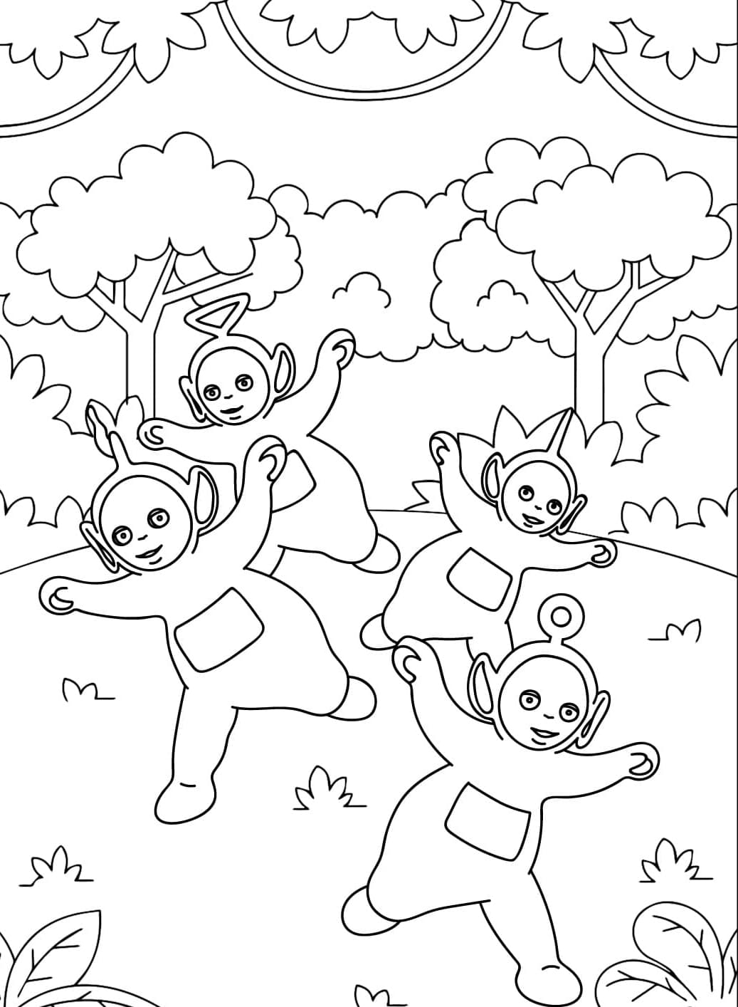 ระบายสี ภาพเทเลทับบี้ฟรี