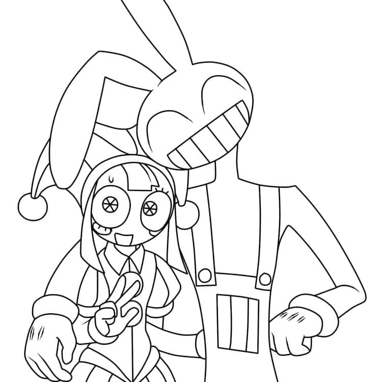 ระบายสี ปอมนีและแจ็กซ์มีความสุข