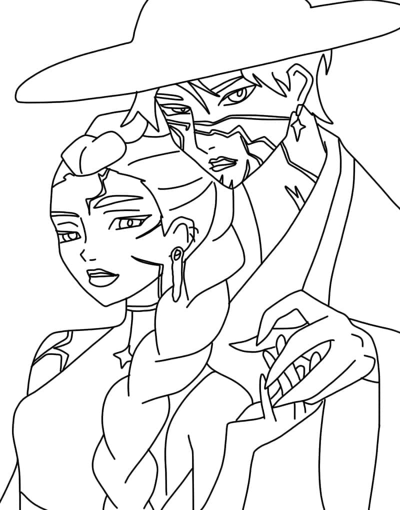 ระบายสี รูมิ และ จินู เกิร์ลกรุ๊ปนักล่านักล่า