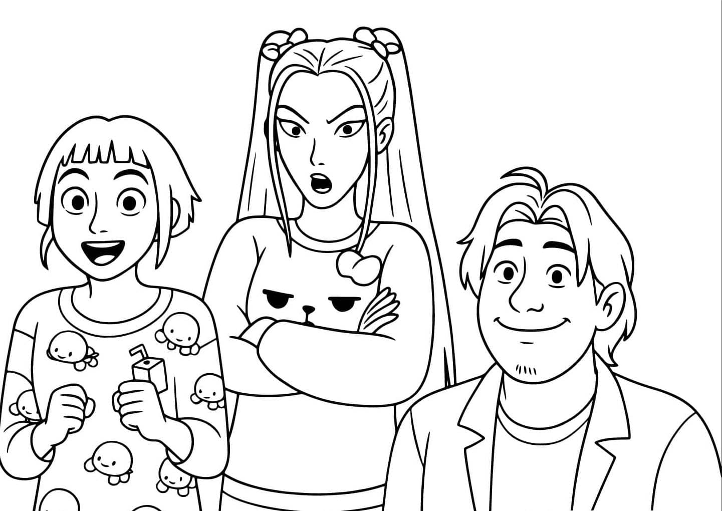 ระบายสี ตัวละครสุดน่ารักในเกิร์ลกรุ๊ปนักล่านักล่า