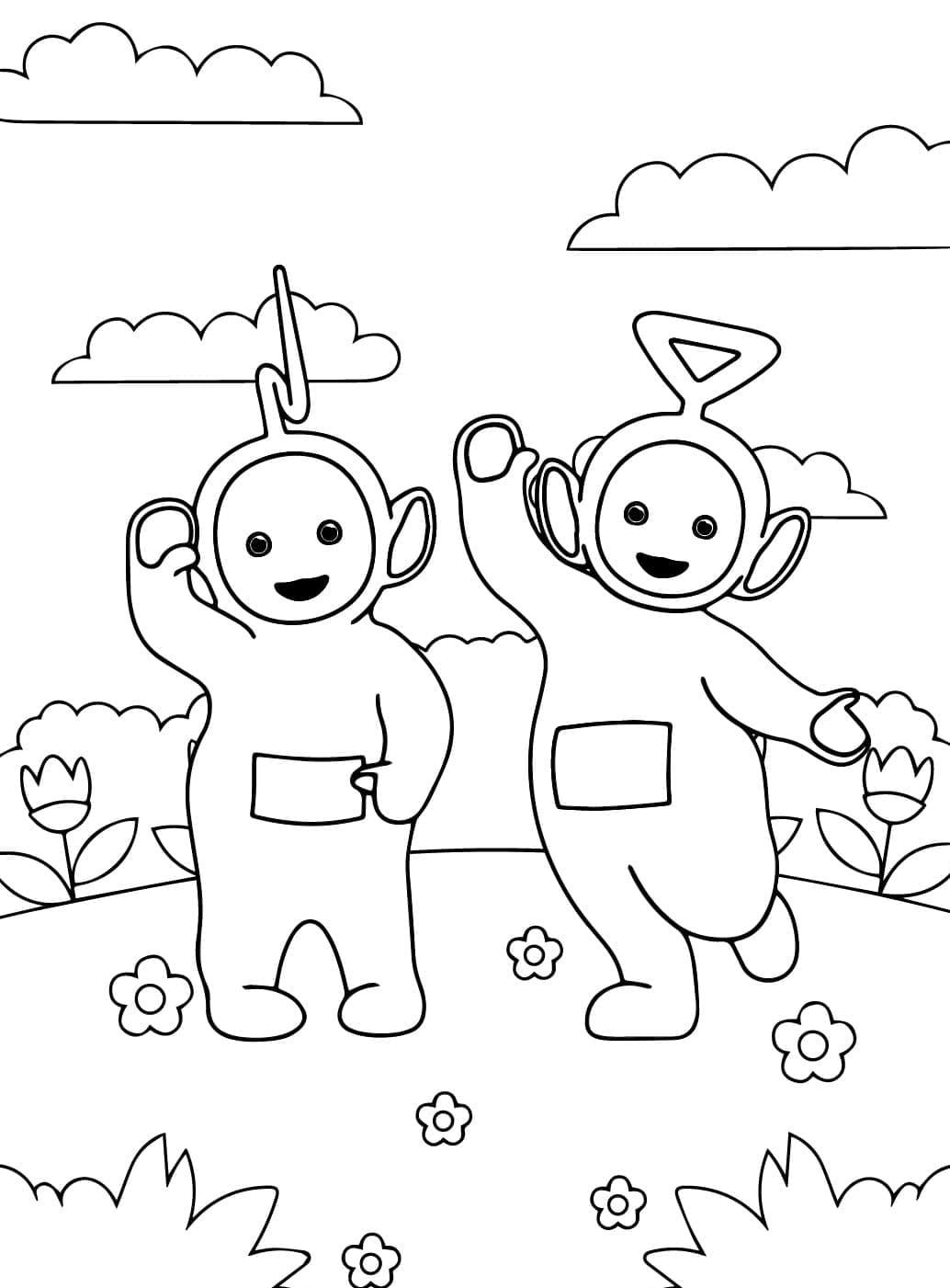 ระบายสี เทเลทับบี้มีความสุข