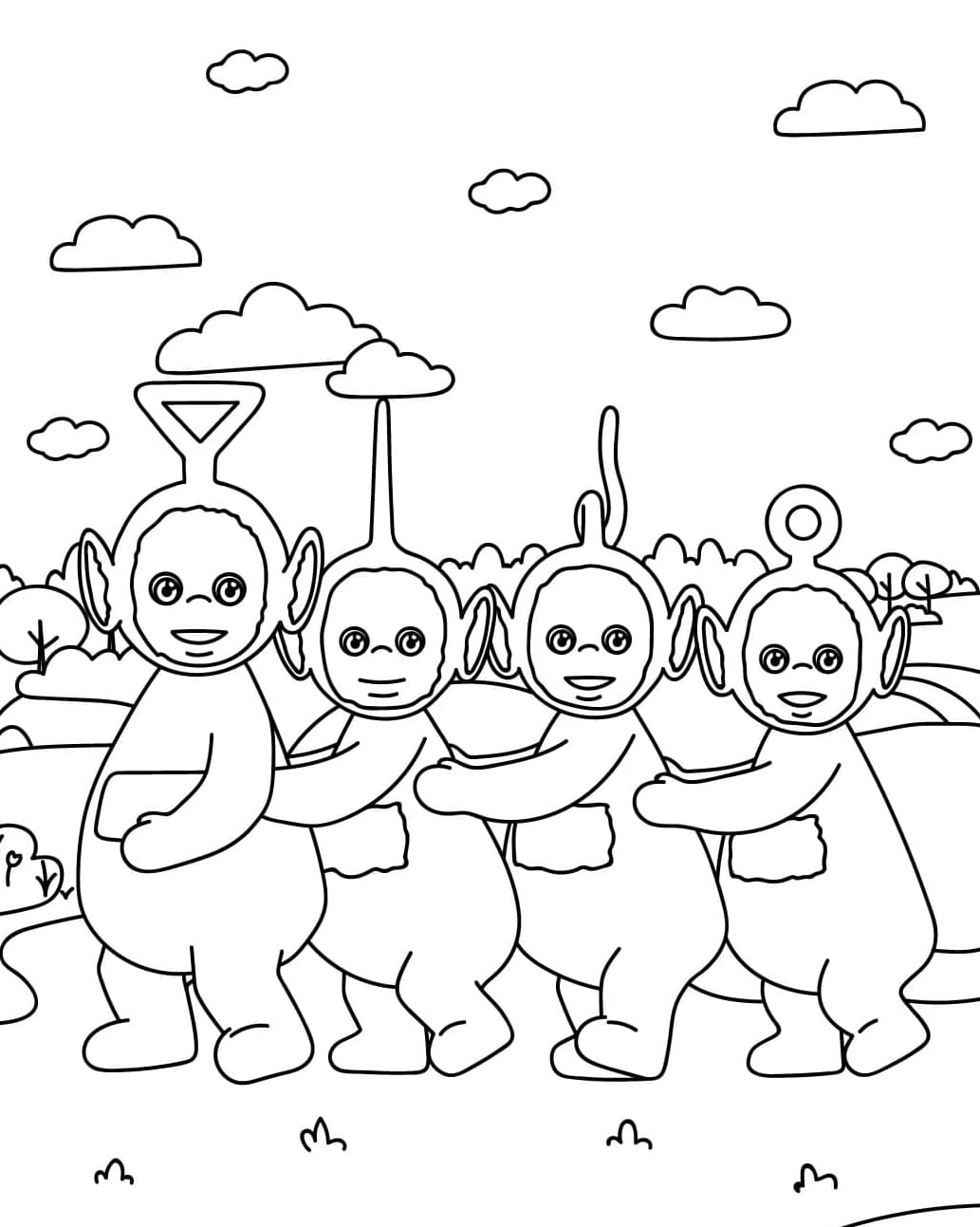 ระบายสี เทเลทับบี้ส์ พิมพ์ได้ฟรี