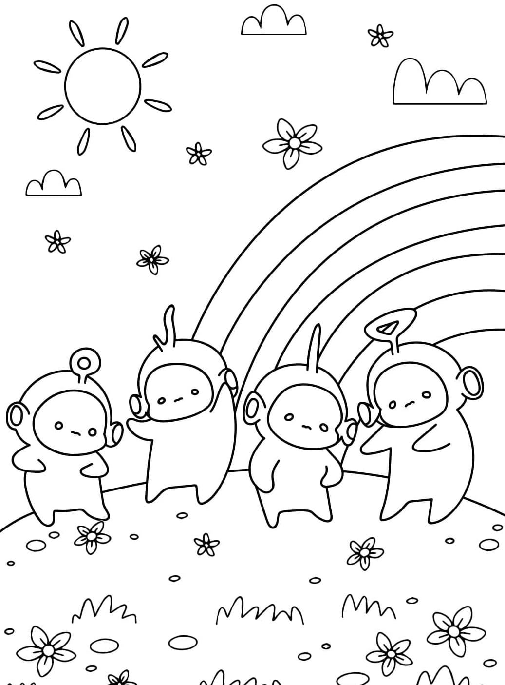 ระบายสี เทเลทับบี้ส์ เรียบง่าย