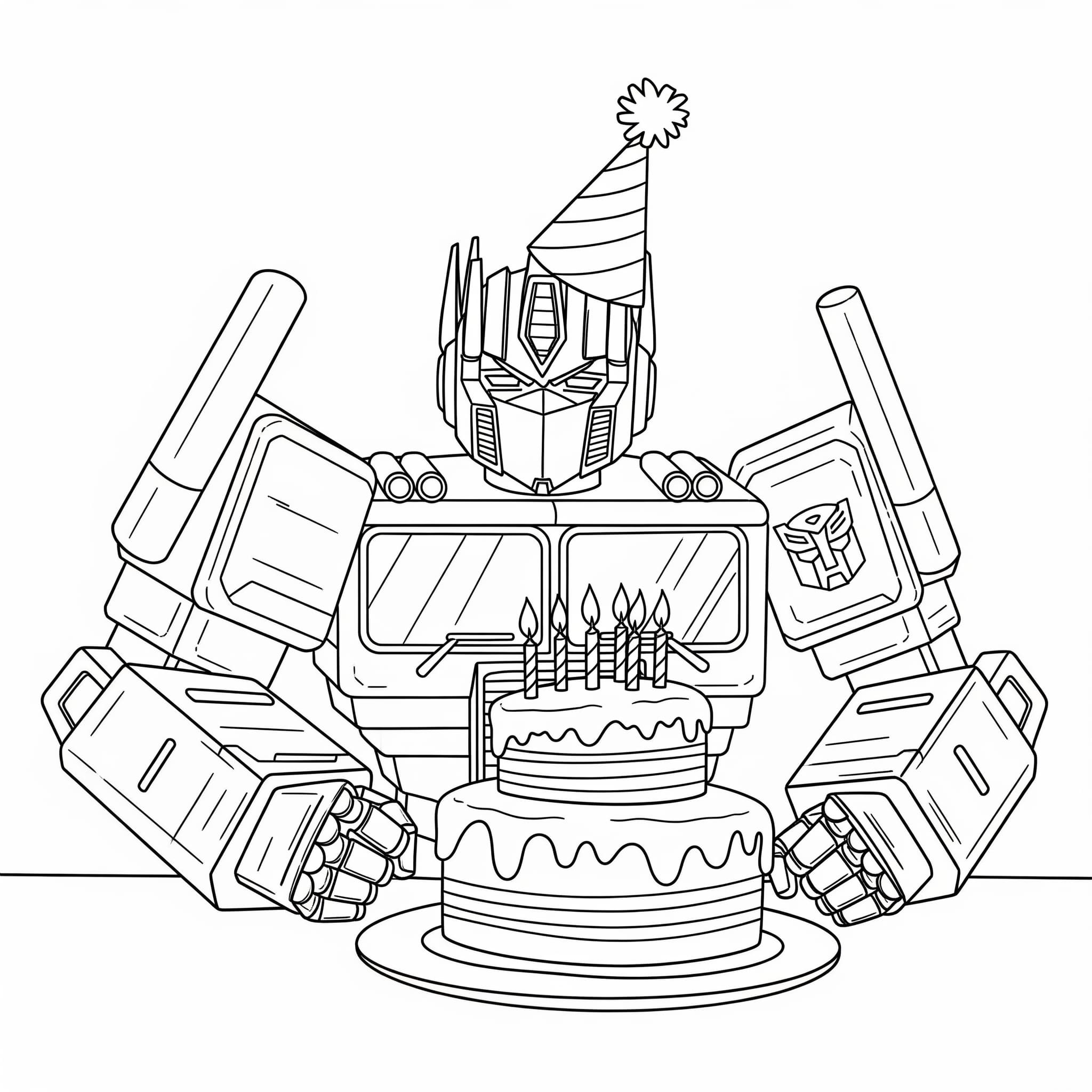 ระบายสี วันเกิดออพติมัส ไพรม์