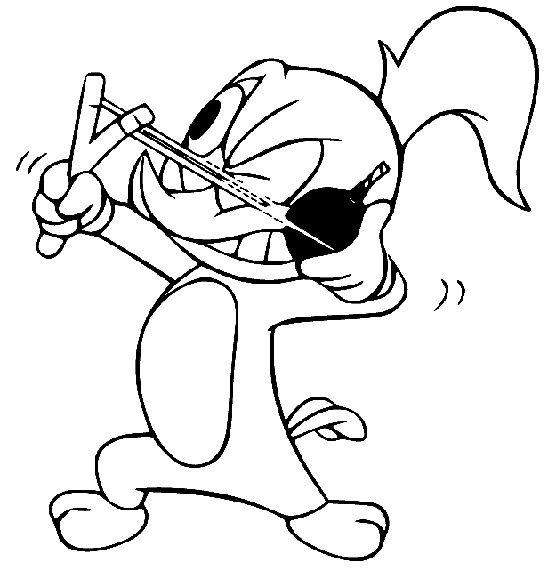 ระบายสี วู้ดดี้ นกหัวขวาน เล่นหนังสติ๊ก