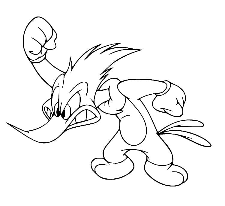 ระบายสี วู้ดดี้ วูดเพ็คเกอร์ โกรธ