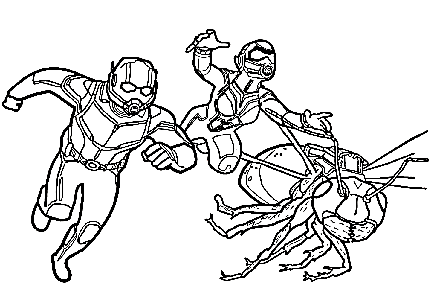 ระบายสี แอนท์แมนและเดอะวอสพ์ ซูเปอร์ฮีโร่