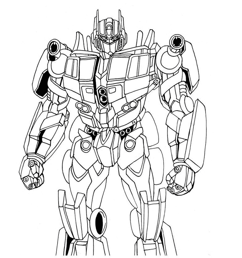 ระบายสี ออพติมัส ไพรม์ ทรานส์ฟอร์เมอร์ส แบบพิมพ์ได้