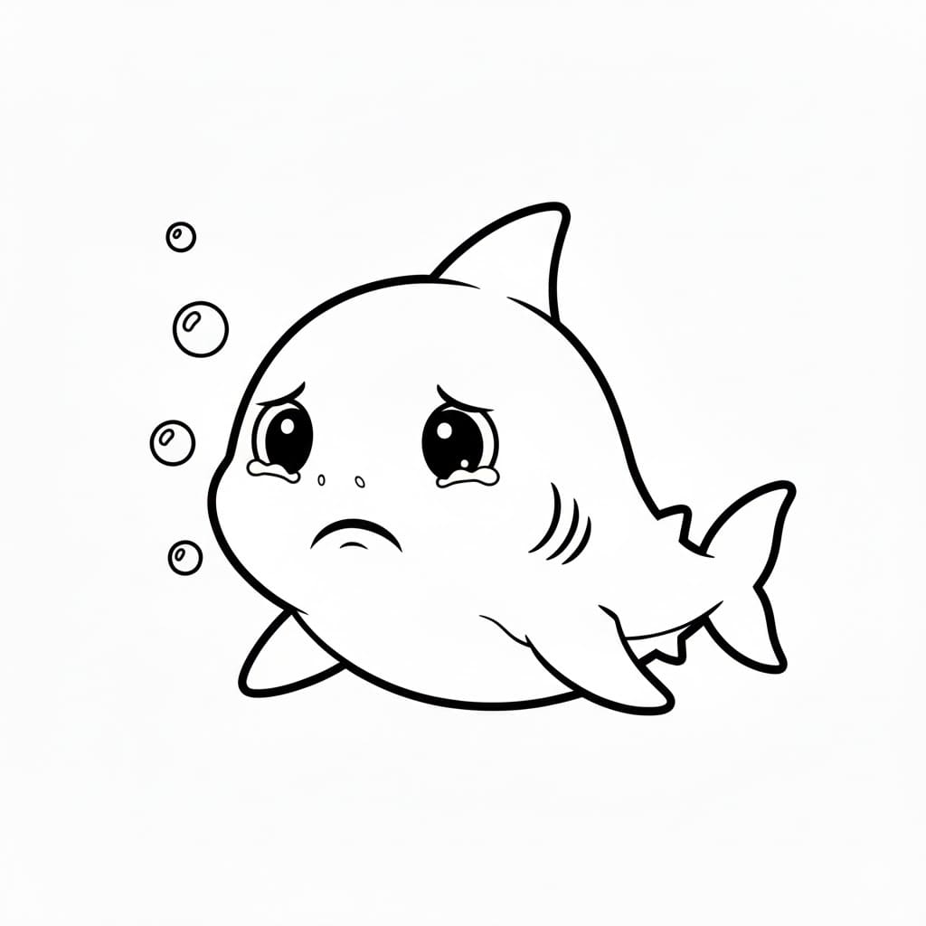 ระบายสี เบบี้ชาร์คเศร้า