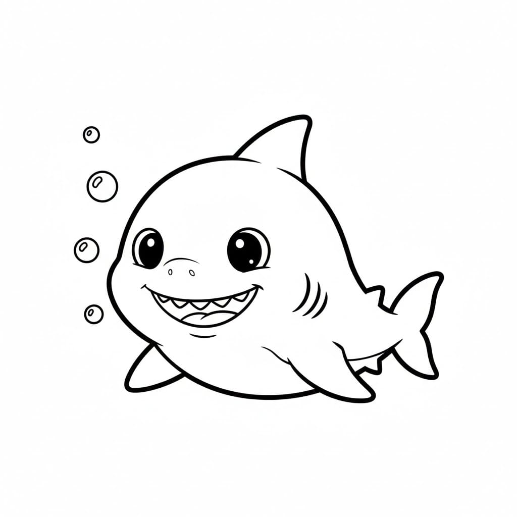 ระบายสี เบบี้ชาร์คยิ้ม