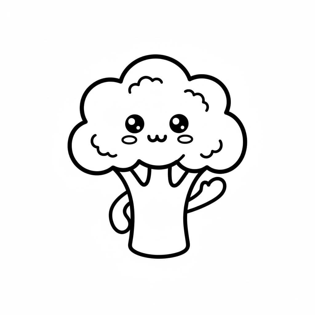 ระบายสี บร็อคโคลี่น่ารักมาก