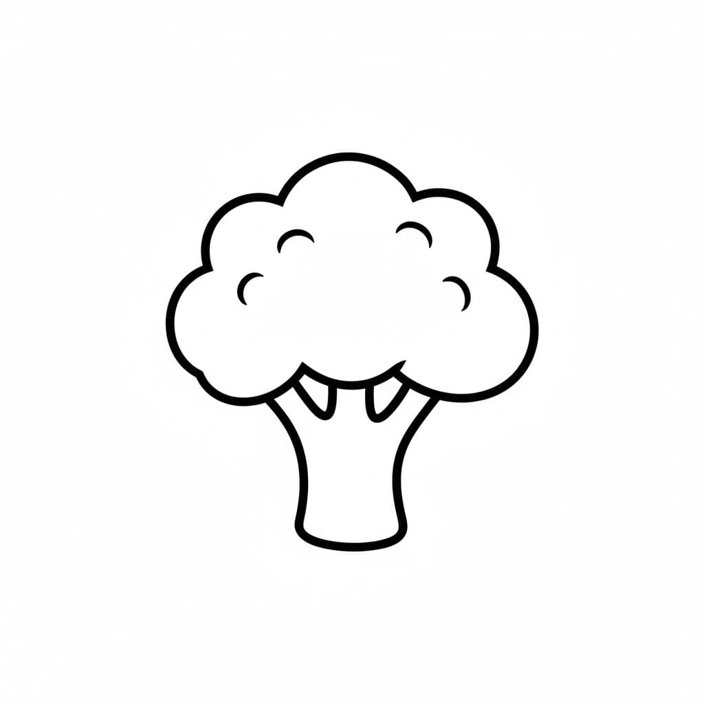 ระบายสี บร็อคโคลี่ธรรมดา