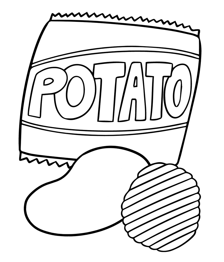 ระบายสี ชิปและมันฝรั่ง