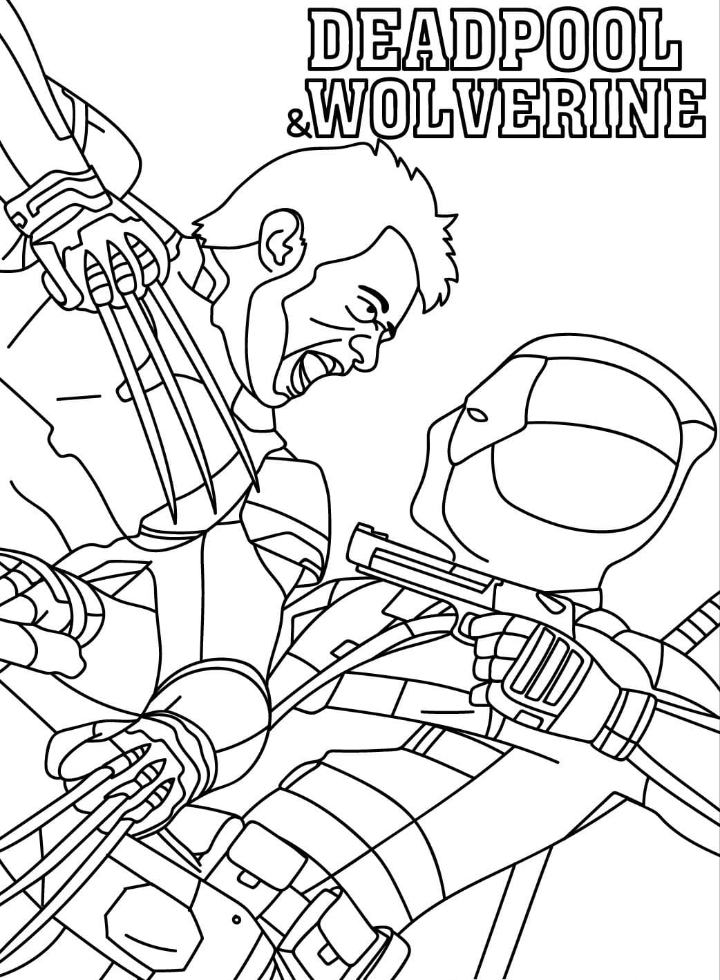 ระบายสี เดดพูลและวูล์ฟเวอรีน