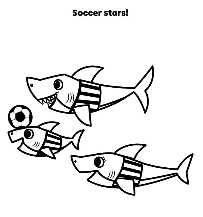 ระบายสี ฟุตบอลครอบครัวเบบี้ชาร์ค