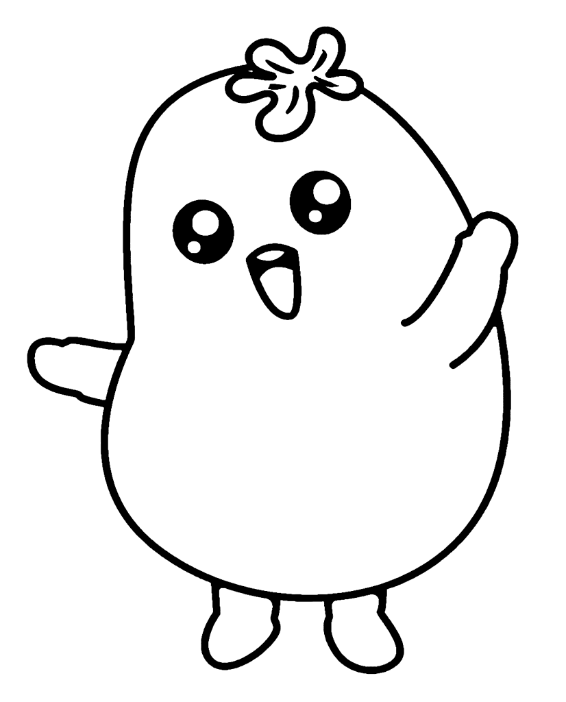 ระบายสี การ์ตูนมันฝรั่งน่ารัก