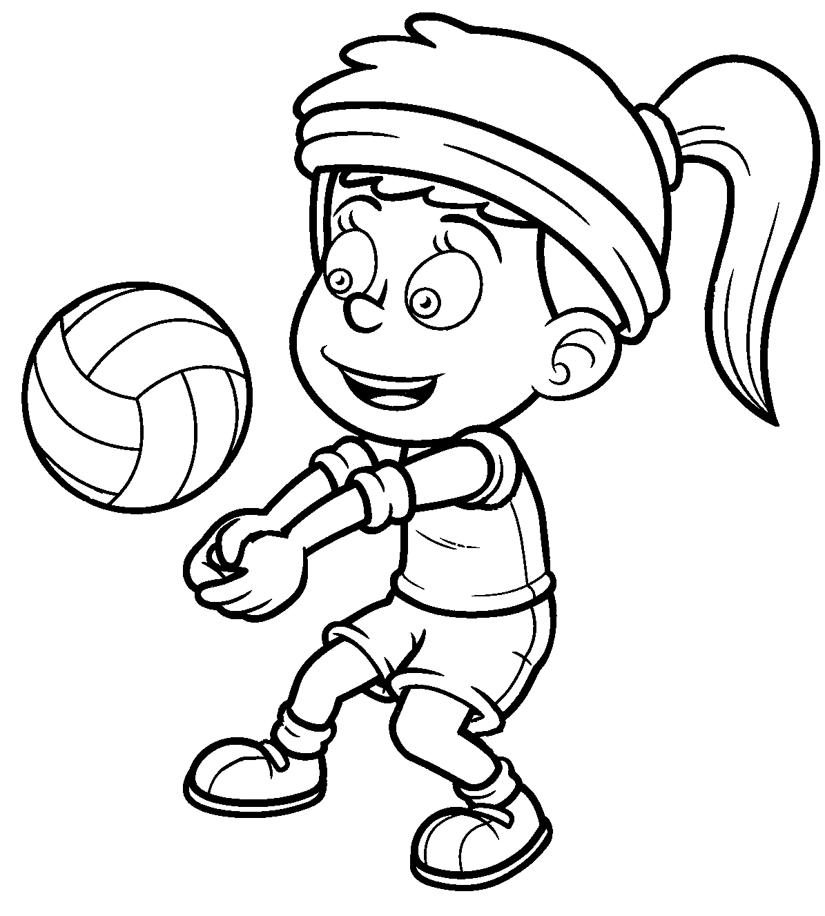 ระบายสี การ์ตูนวอลเลย์บอล