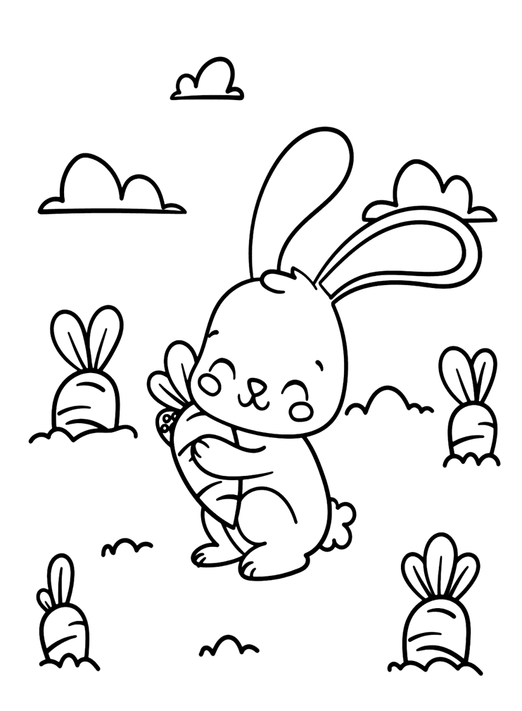 ระบายสี แครอทกับกระต่ายน่ารัก