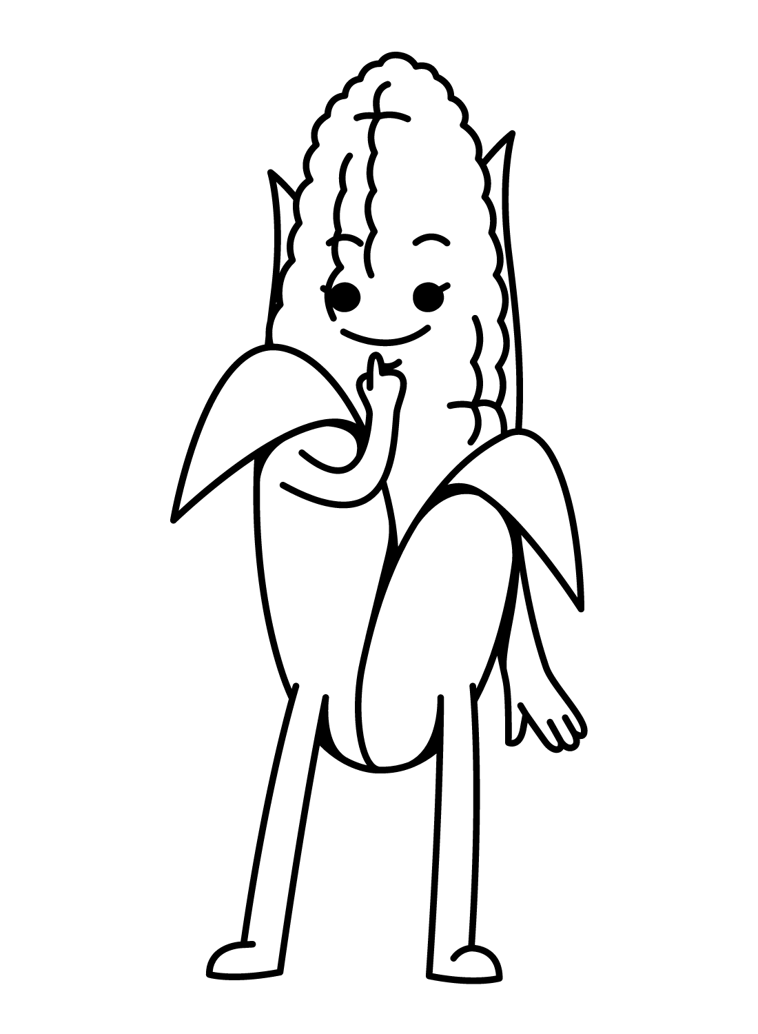 ระบายสี ข้าวโพดน่ารักมาก