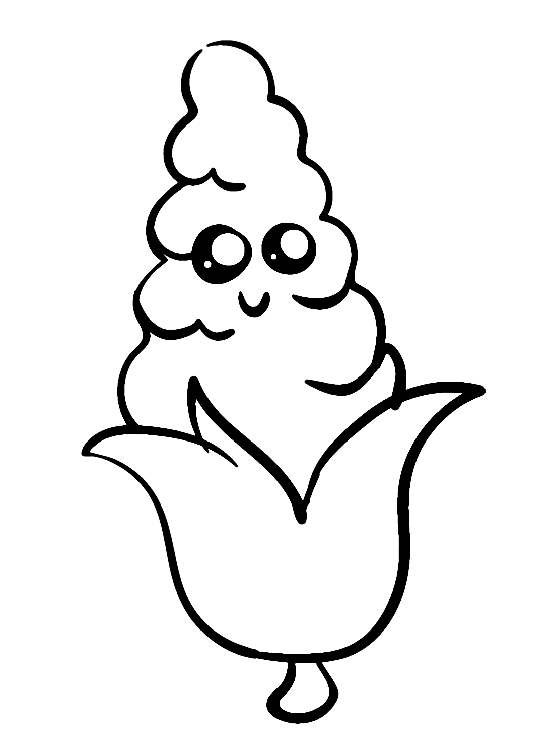 ระบายสี ข้าวโพดน่ารัก