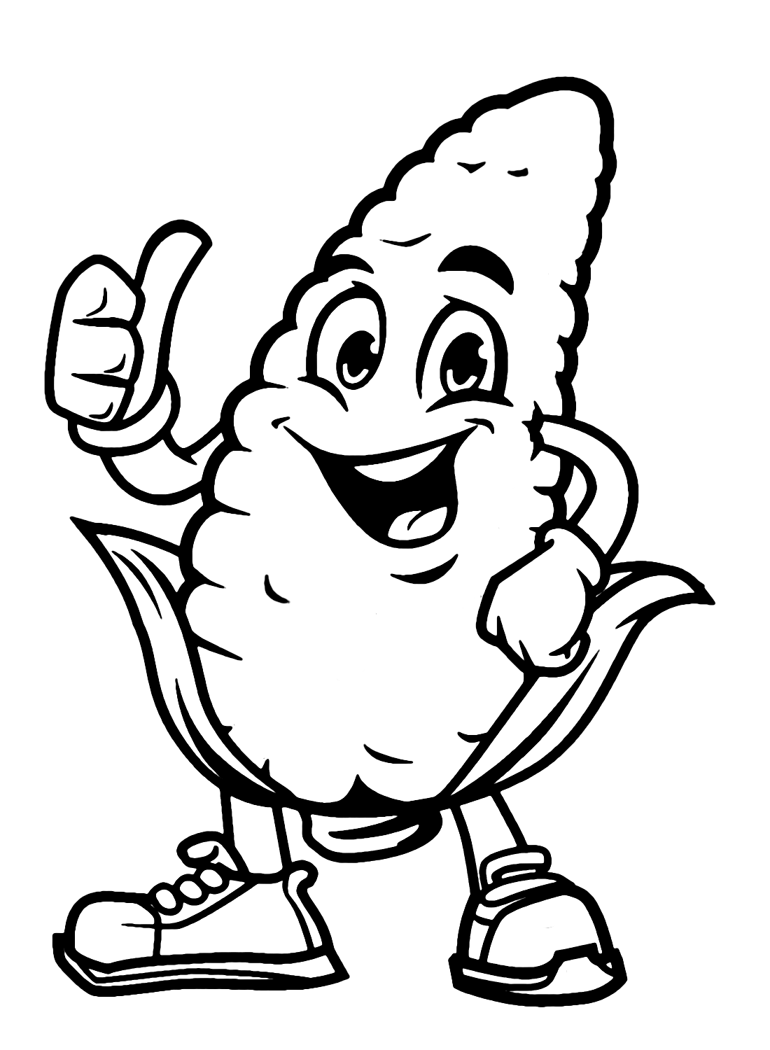 ระบายสี ข้าวโพดตลก