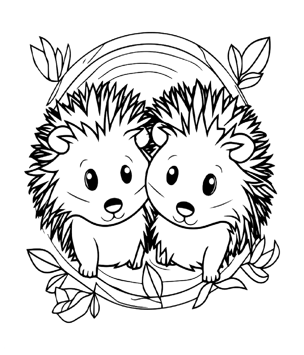 ระบายสี คู่เม่น