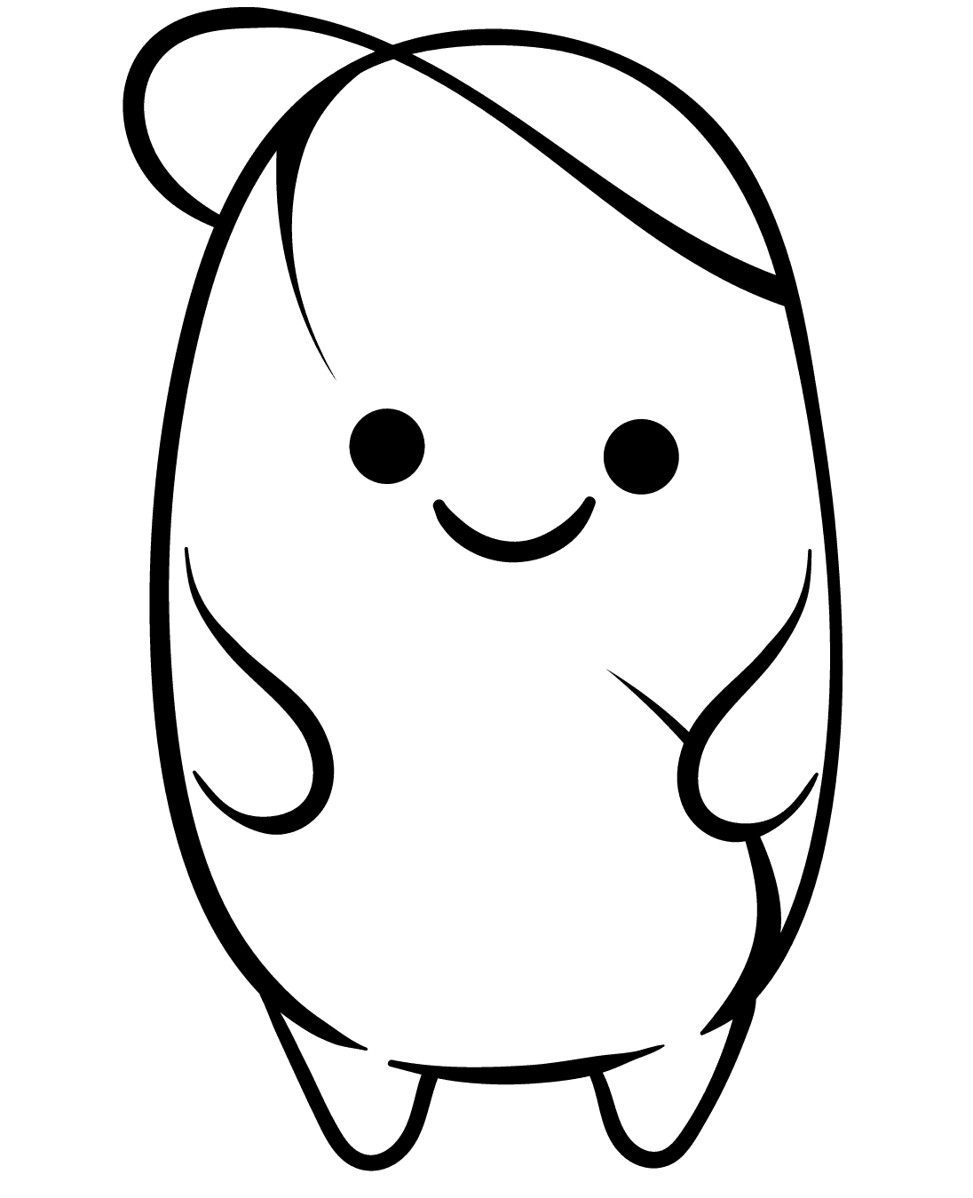 ระบายสี มันฝรั่งในหมวก