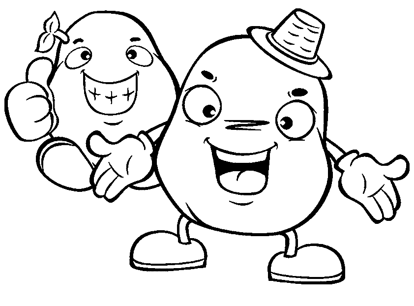 ระบายสี มันฝรั่งแสนสุข