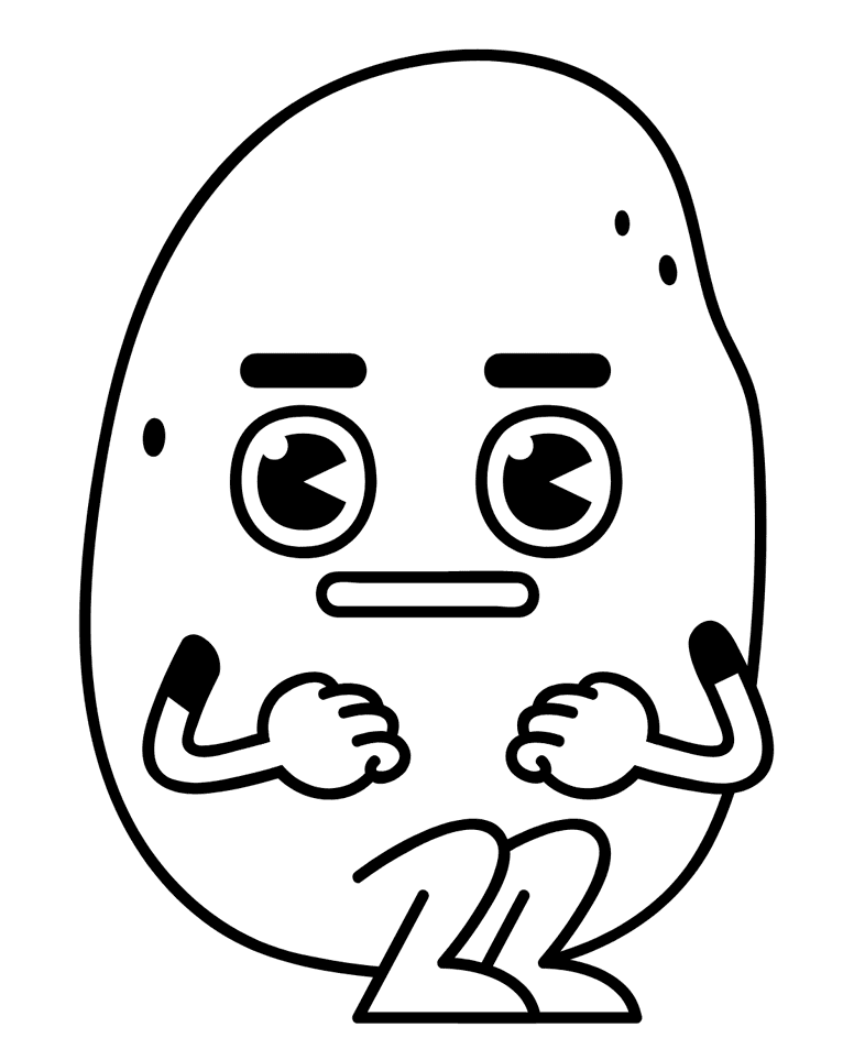 ระบายสี มันฝรั่งเศร้า