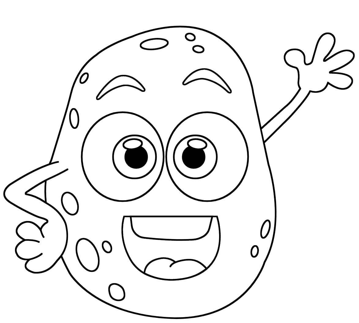 ระบายสี มันเทศตลกๆ