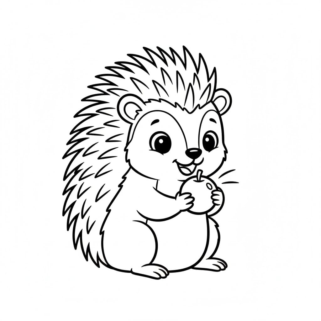 ระบายสี เม่นกิน