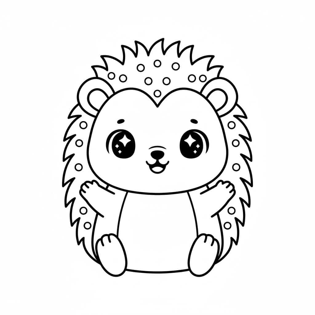 ระบายสี เม่นมีความสุขมาก