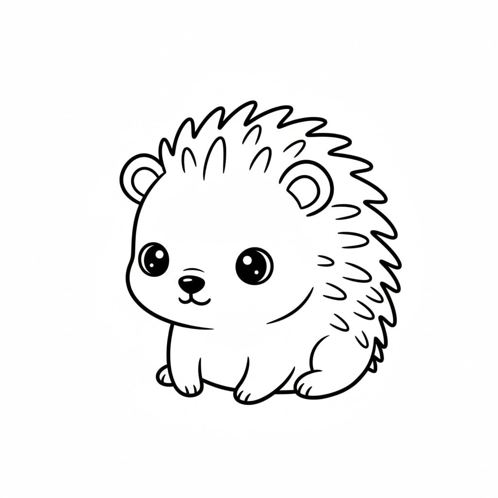 ระบายสี เม่นน่ารัก