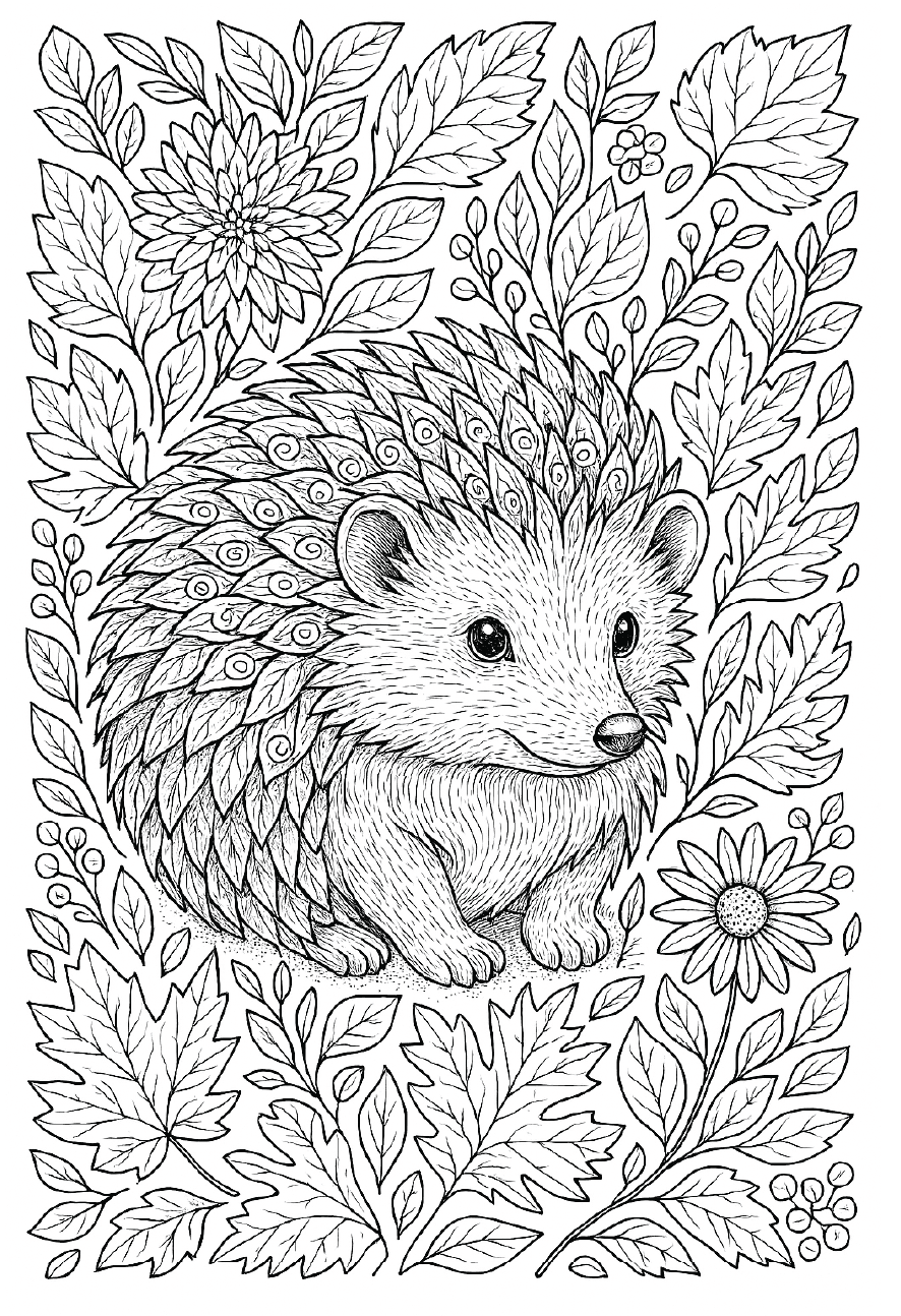 ระบายสี เม่นพิมพ์ได้