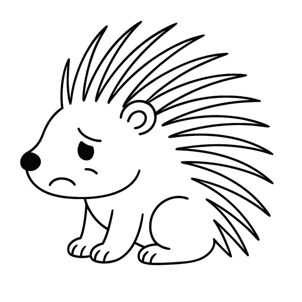 ระบายสี เม่นเศร้า