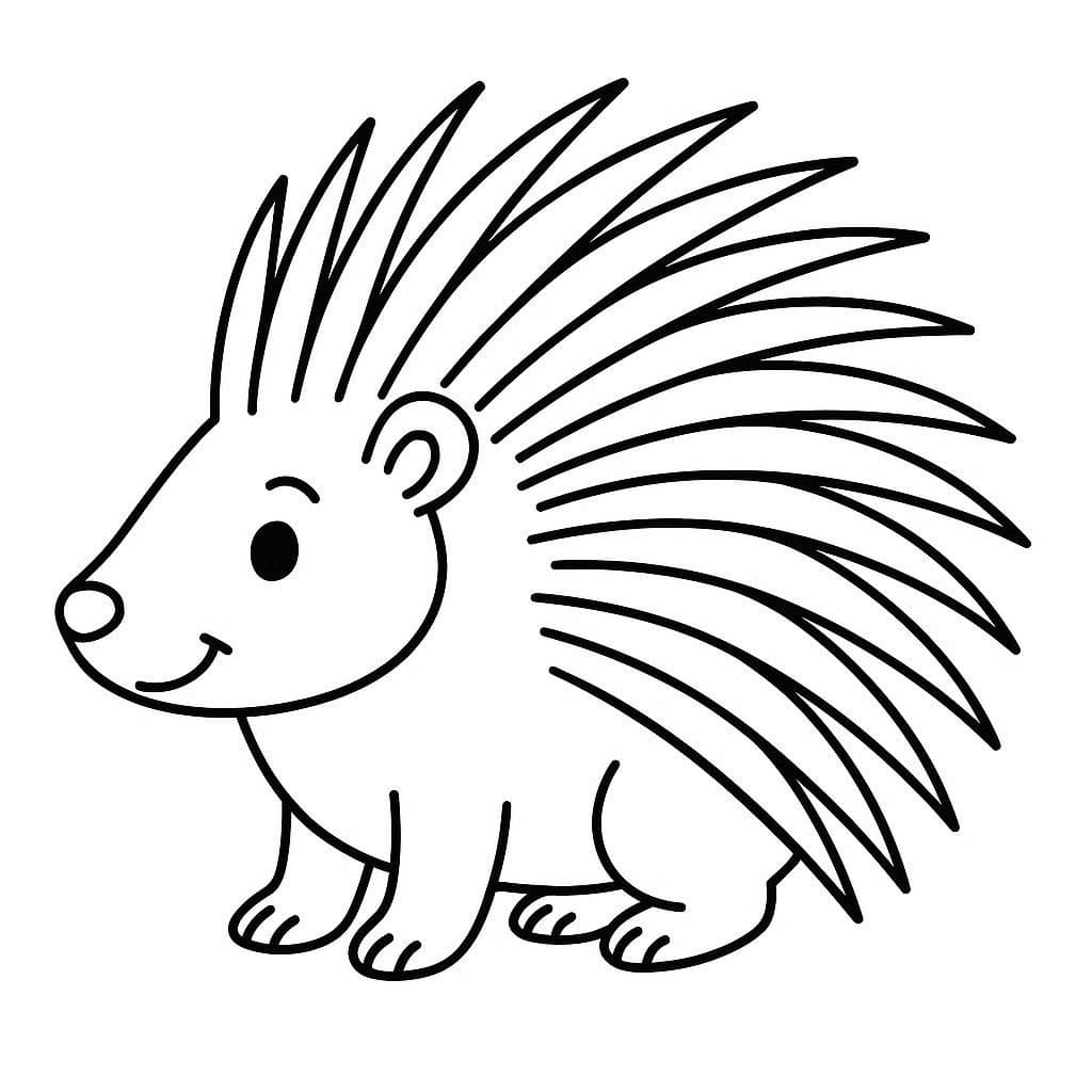 ระบายสี เม่นธรรมดา