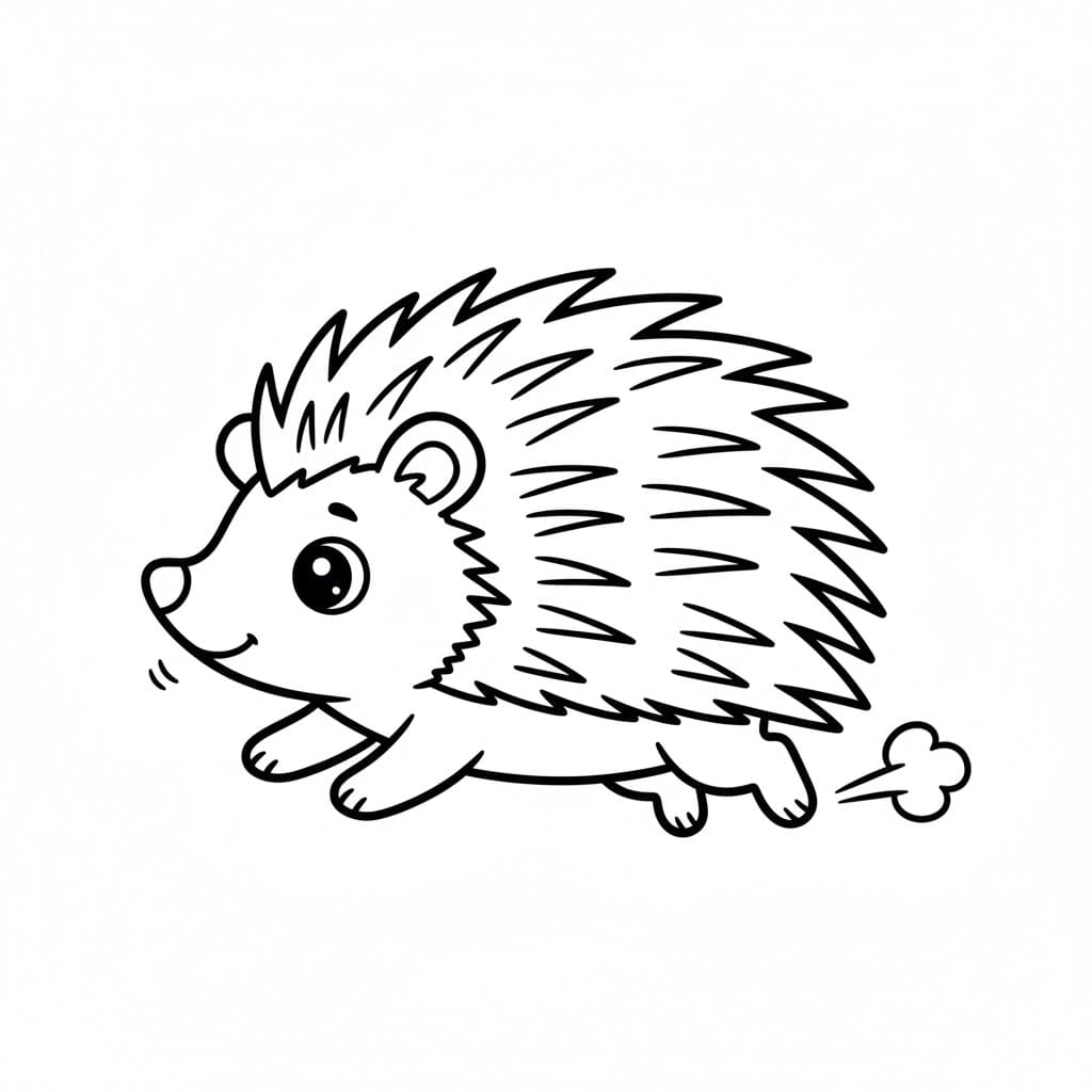 ระบายสี เม่นวิ่ง