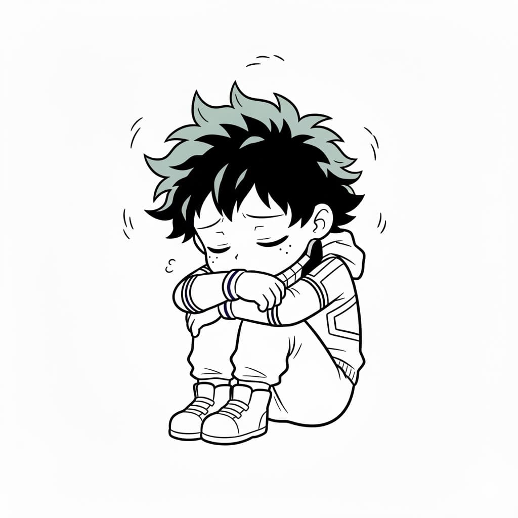 ระบายสี มิโดริยะเบื่อ