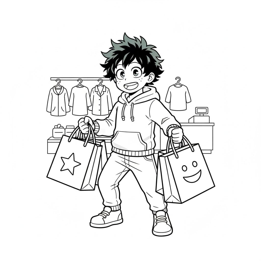 ระบายสี มิโดริยะ ช้อปปิ้ง